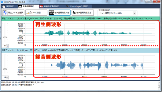 POLQA対応の音声品質測定機能 PEXQ、画面イメージ