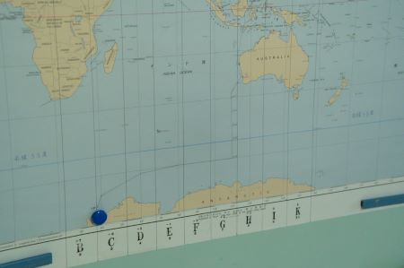 航路が描かれた地図