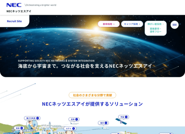 海底から宇宙まで。つながる社会を支えるNECネッツエスアイ