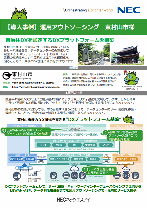 東村山市　事例リーフレット表紙イメージ