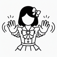 ファンミーティングでハイタッチをするアイドルのピクトグラム