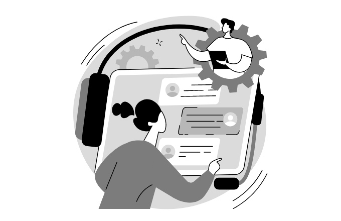 画面選択で困っている人のイメージ