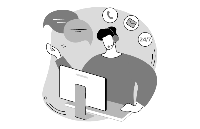 リモートワークを実現する人のイメージ