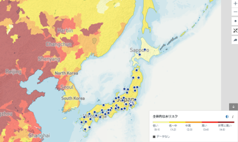 Aqueductを用いた水リスク分析